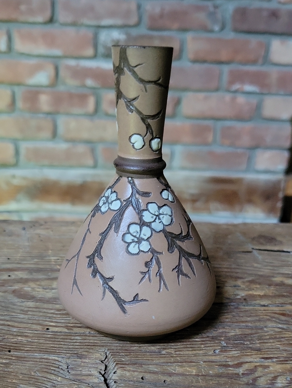 1930's L. Hjorth Bornholm Terracotta Blossom Vase, Shape No. 3